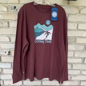 Life is good down time ski shirt long sleeve